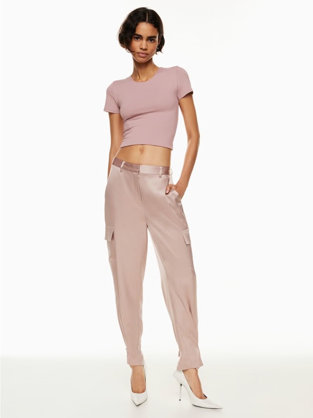 Babaton Refined Satin Cargo Pants Kasha Taupe Size 8